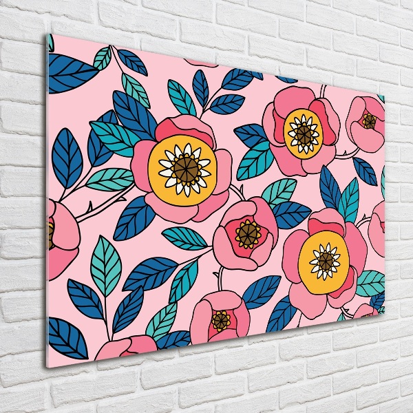 Print on acrylic Pink flowers