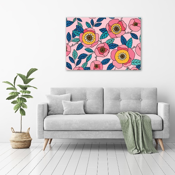 Print on acrylic Pink flowers