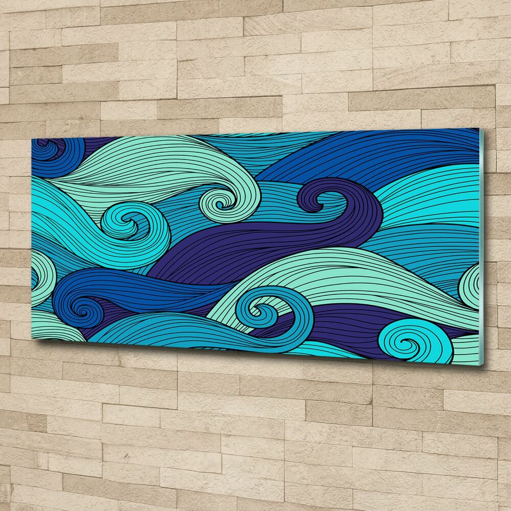 Wall art acrylic Abstract waves