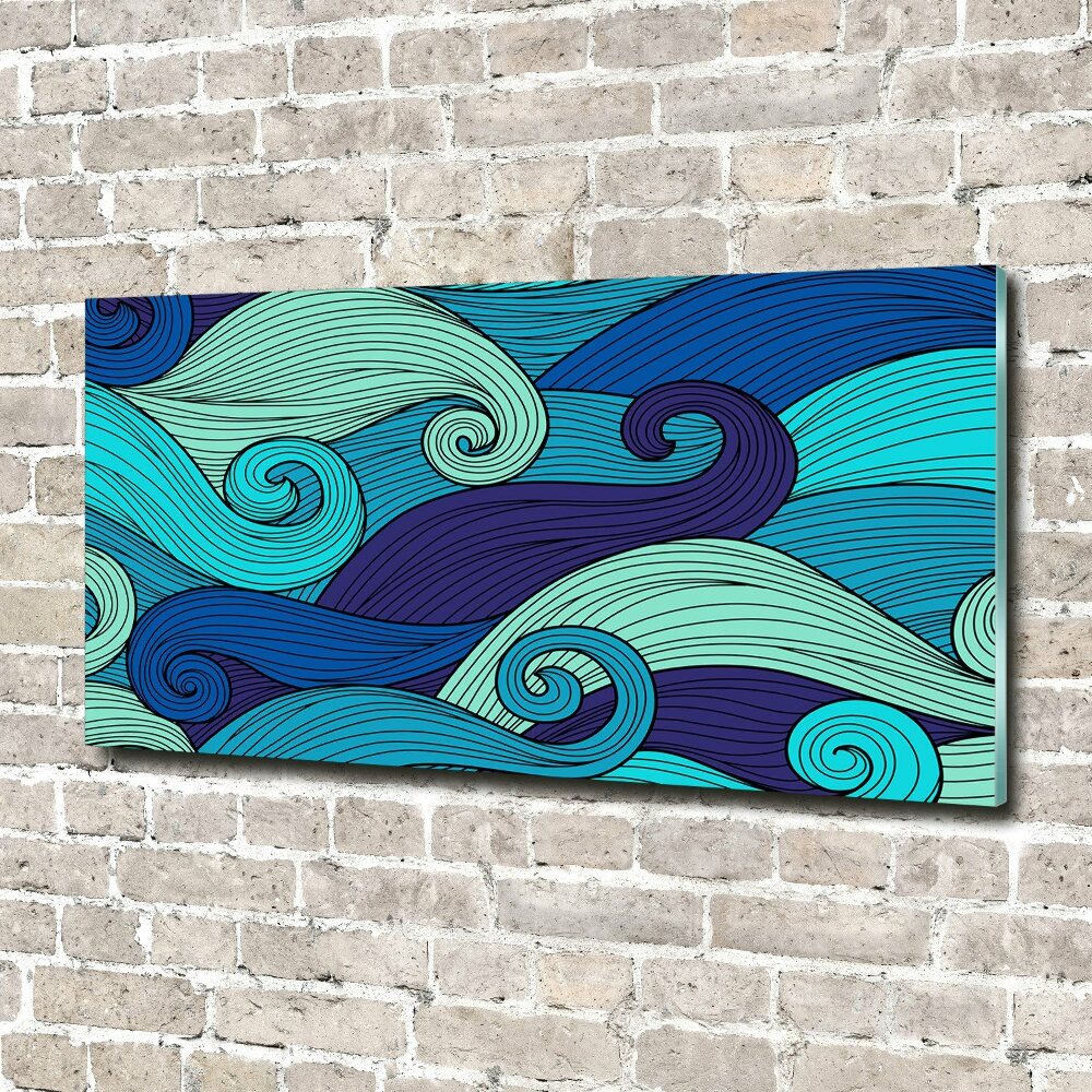 Wall art acrylic Abstract waves