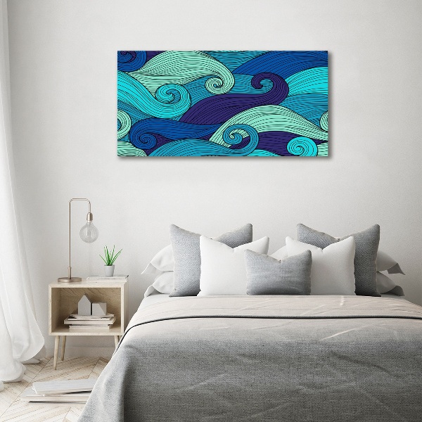 Wall art acrylic Abstract waves