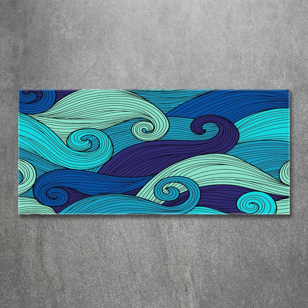 Wall art acrylic Abstract waves