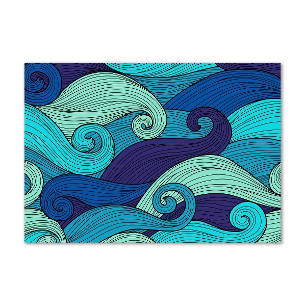 Wall art acrylic Abstract waves