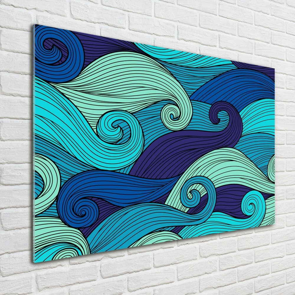 Wall art acrylic Abstract waves