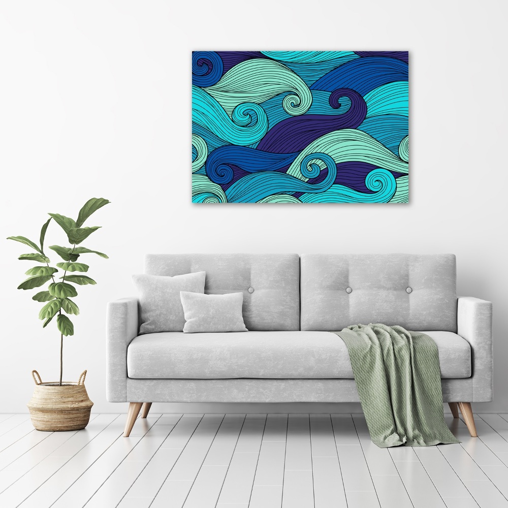 Wall art acrylic Abstract waves