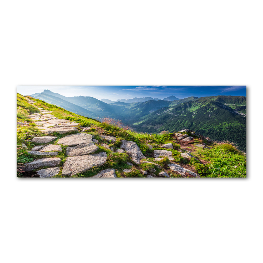 Glass acrylic wall art Sunrise of the Tatra Mountains