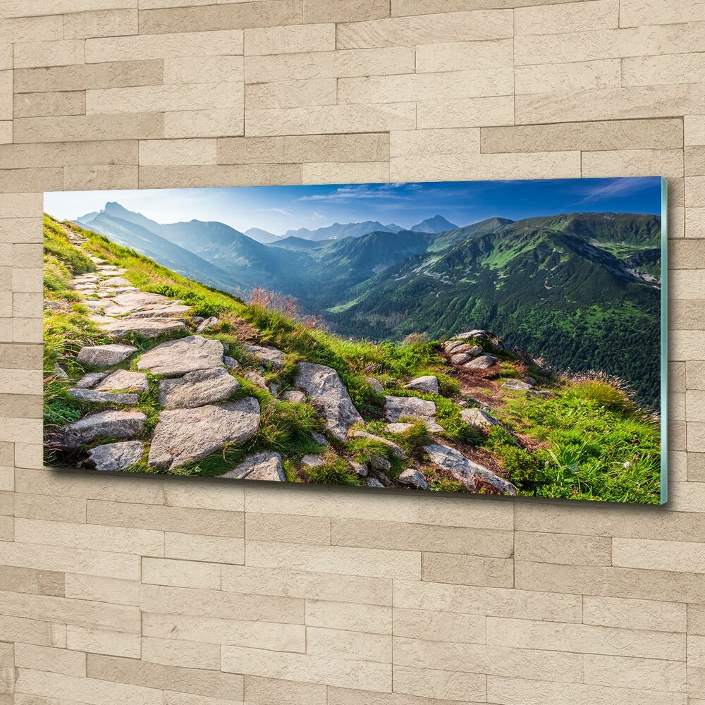 Glass acrylic wall art Sunrise of the Tatra Mountains