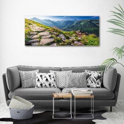 Glass acrylic wall art Sunrise of the Tatra Mountains