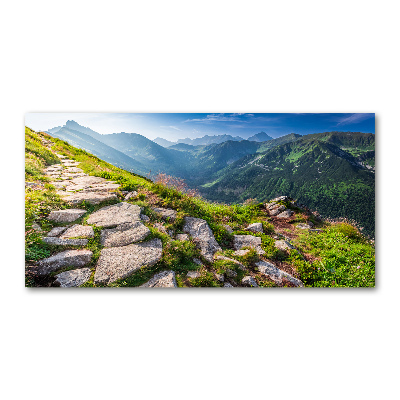 Glass acrylic wall art Sunrise of the Tatra Mountains