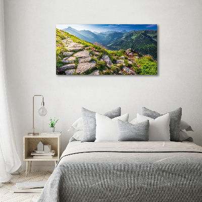 Glass acrylic wall art Sunrise of the Tatra Mountains