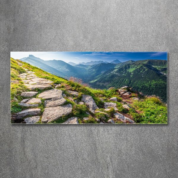 Glass acrylic wall art Sunrise of the Tatra Mountains