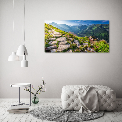 Glass acrylic wall art Sunrise of the Tatra Mountains