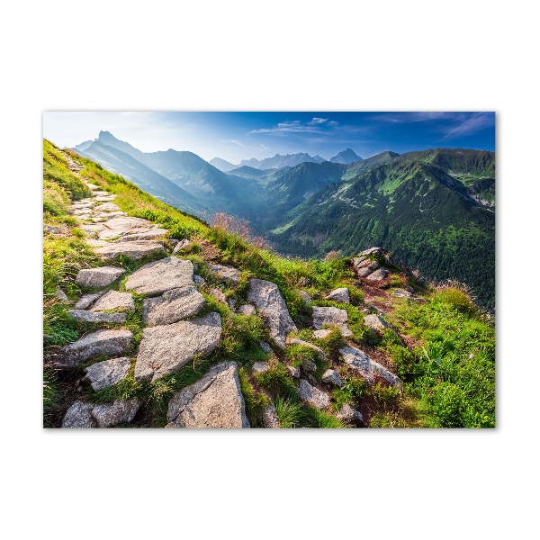 Glass acrylic wall art Sunrise of the Tatra Mountains