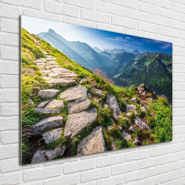 Glass acrylic wall art Sunrise of the Tatra Mountains