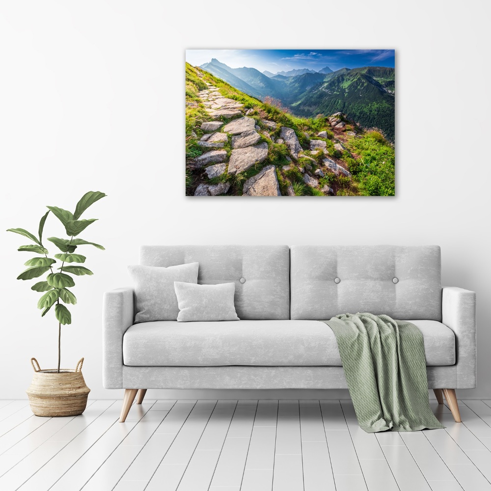 Glass acrylic wall art Sunrise of the Tatra Mountains