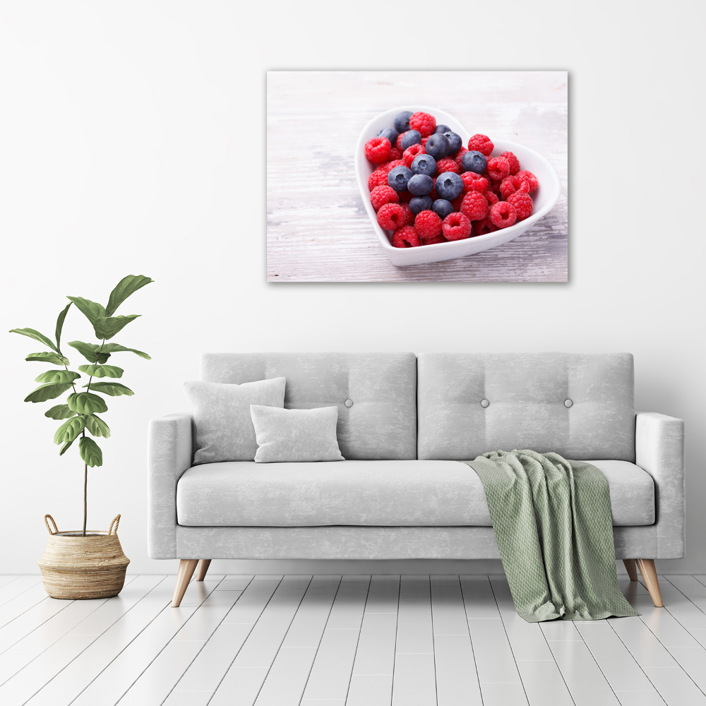 Acrylic print Raspberries and berries