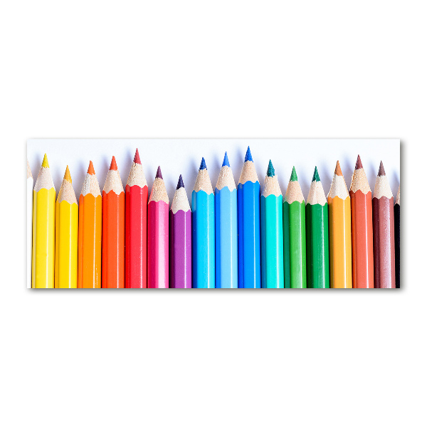 Acrylic wall picture Colourful pencils