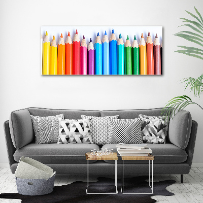 Acrylic wall picture Colourful pencils