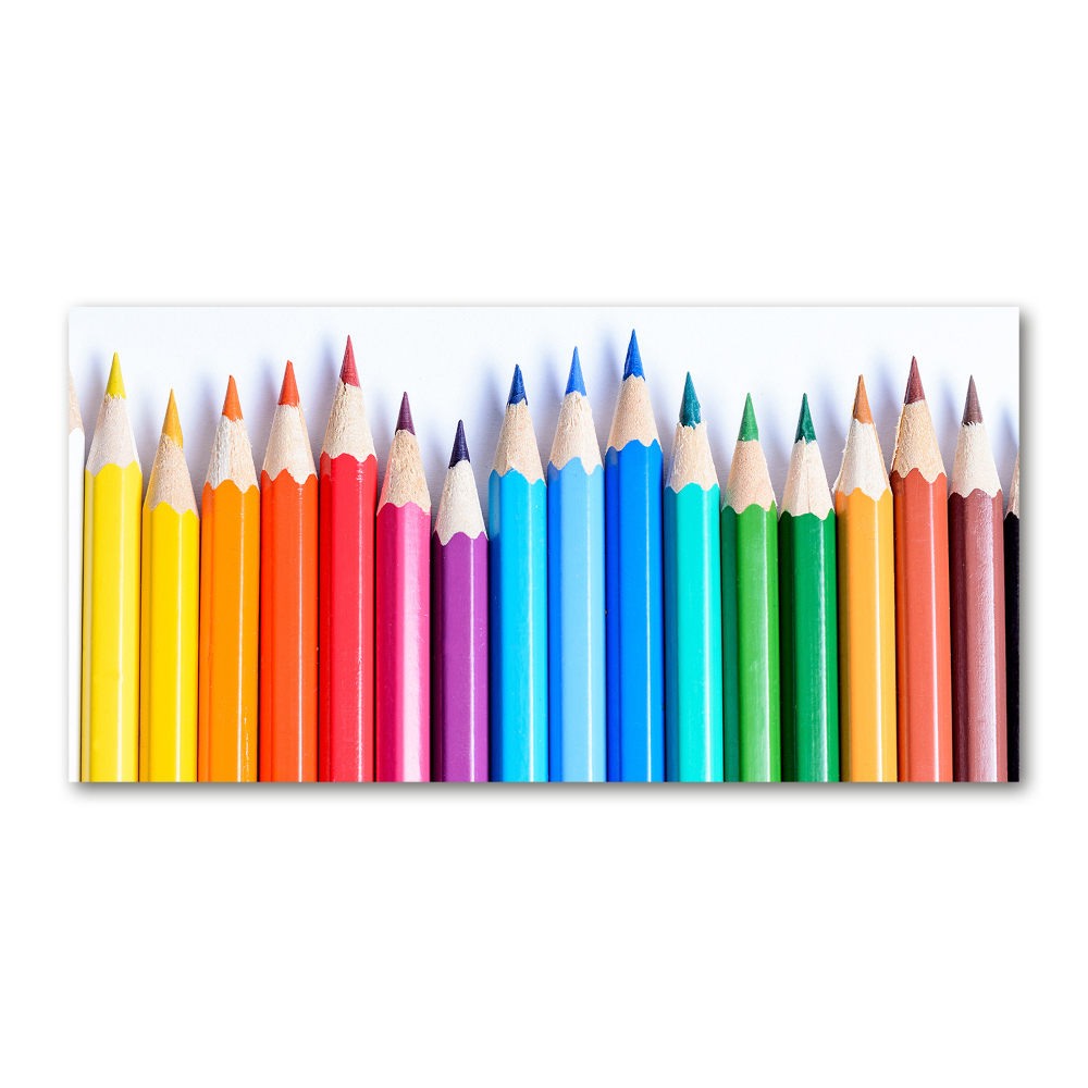 Acrylic wall picture Colourful pencils