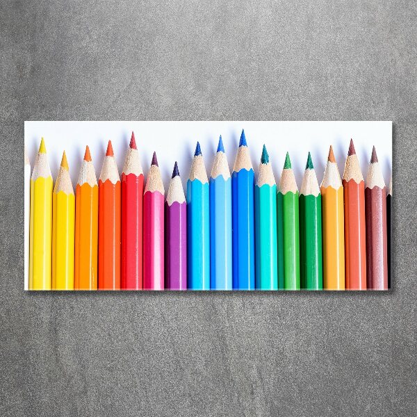 Acrylic wall picture Colourful pencils