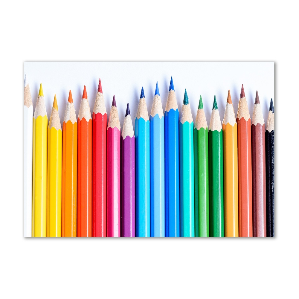 Acrylic wall picture Colourful pencils