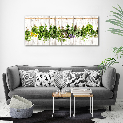 Acrylic wall art Herbs on a string