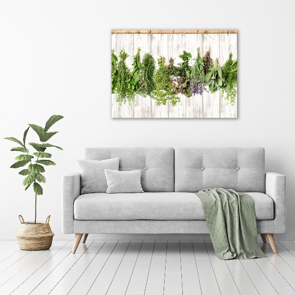 Acrylic wall art Herbs on a string