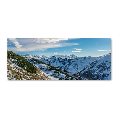 Glass acrylic wall art Crown of the Tatra Mountains