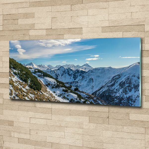 Glass acrylic wall art Crown of the Tatra Mountains