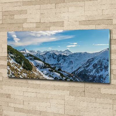 Glass acrylic wall art Crown of the Tatra Mountains