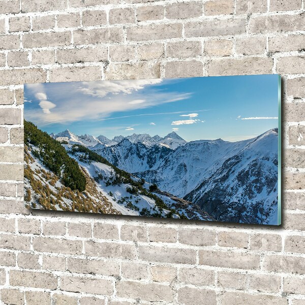 Glass acrylic wall art Crown of the Tatra Mountains