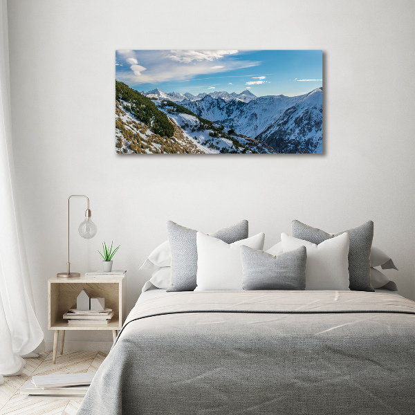 Glass acrylic wall art Crown of the Tatra Mountains