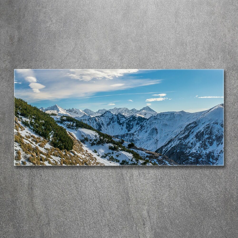 Glass acrylic wall art Crown of the Tatra Mountains