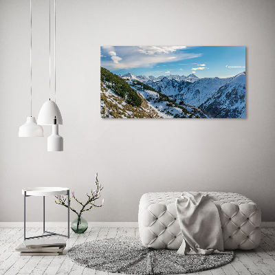 Glass acrylic wall art Crown of the Tatra Mountains