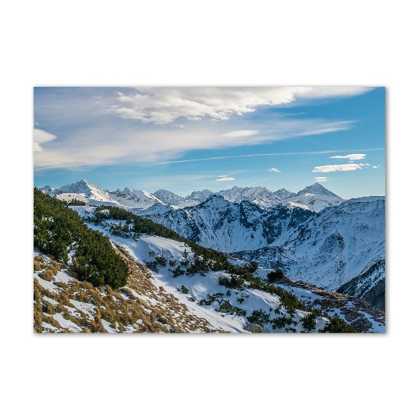 Glass acrylic wall art Crown of the Tatra Mountains