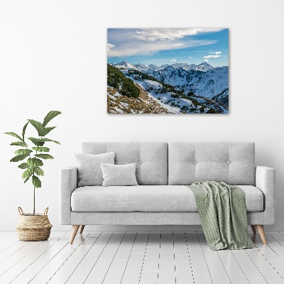 Glass acrylic wall art Crown of the Tatra Mountains