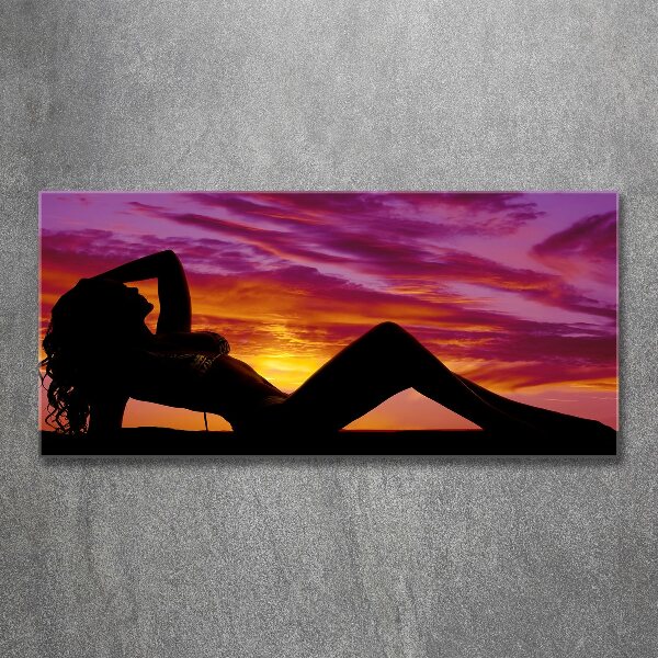 Print on acrylic A woman's silhouette