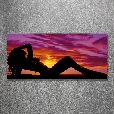 Print on acrylic A woman's silhouette