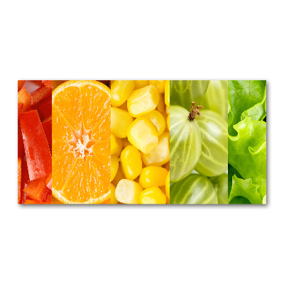 Glass acrylic wall art Fruits and vegetables