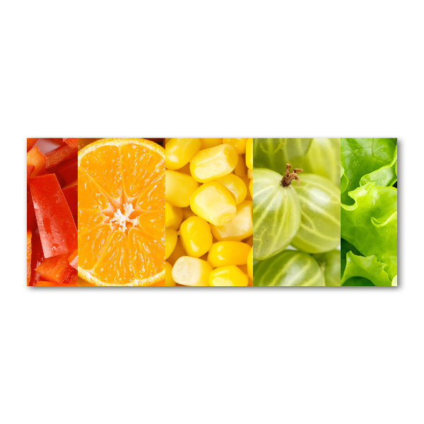 Glass acrylic wall art Fruits and vegetables