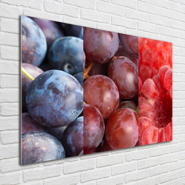 Glass acrylic wall art Fruits and vegetables