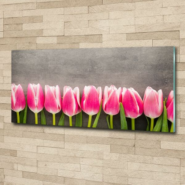 Print on acrylic Pink tulips