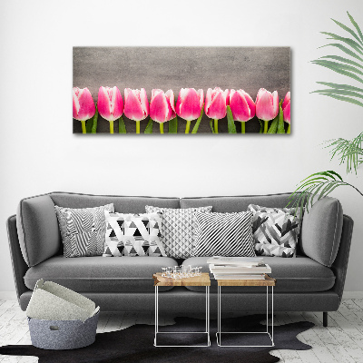 Print on acrylic Pink tulips