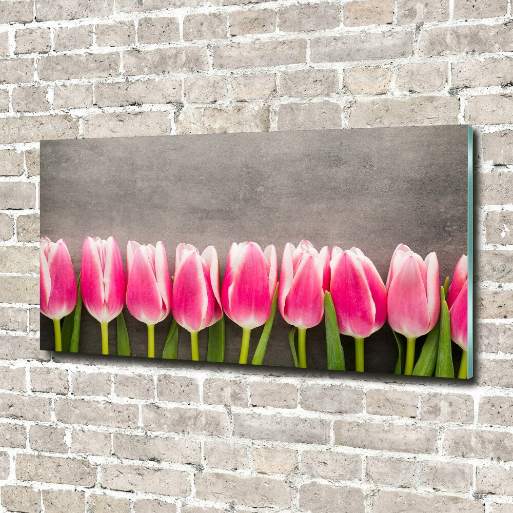 Print on acrylic Pink tulips