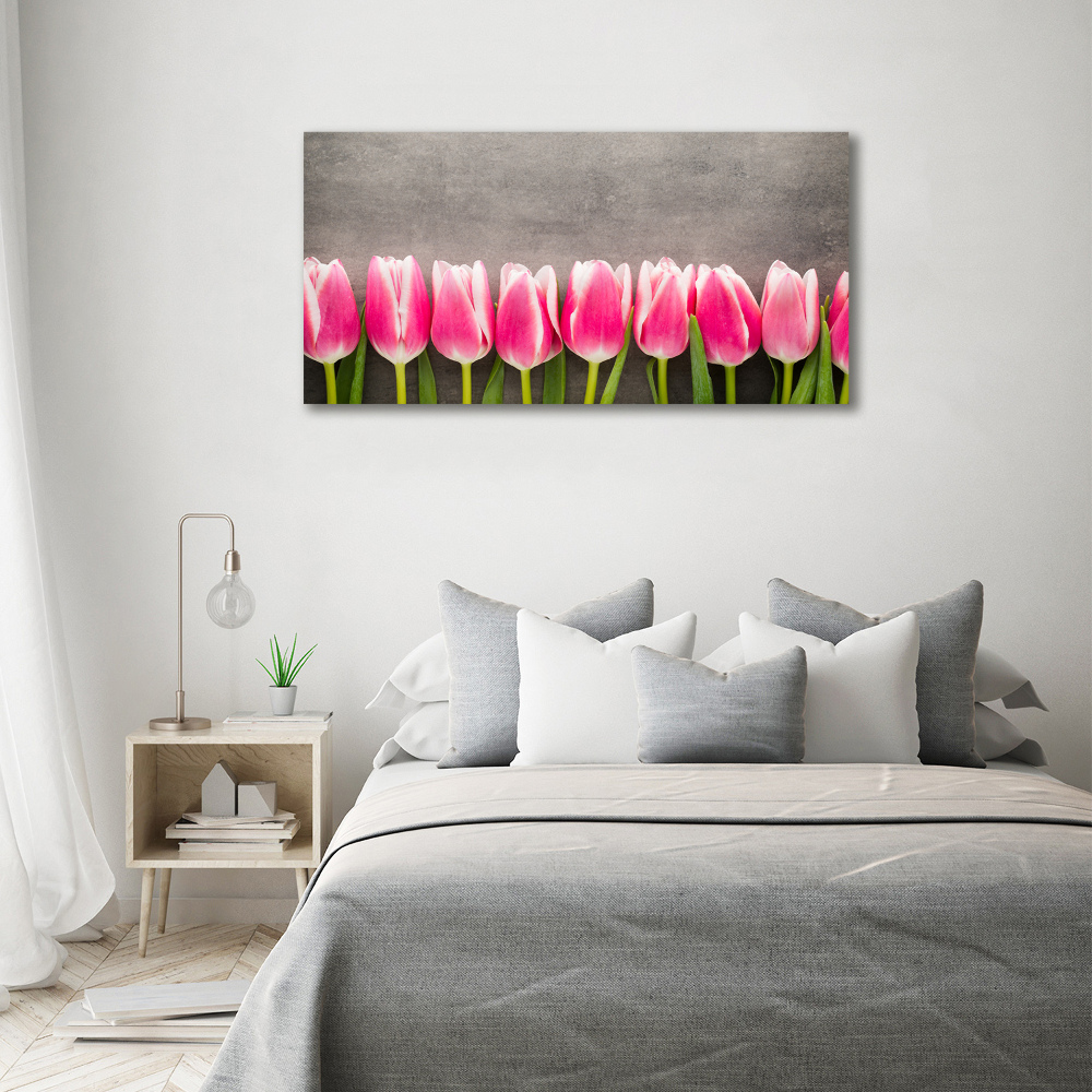 Print on acrylic Pink tulips