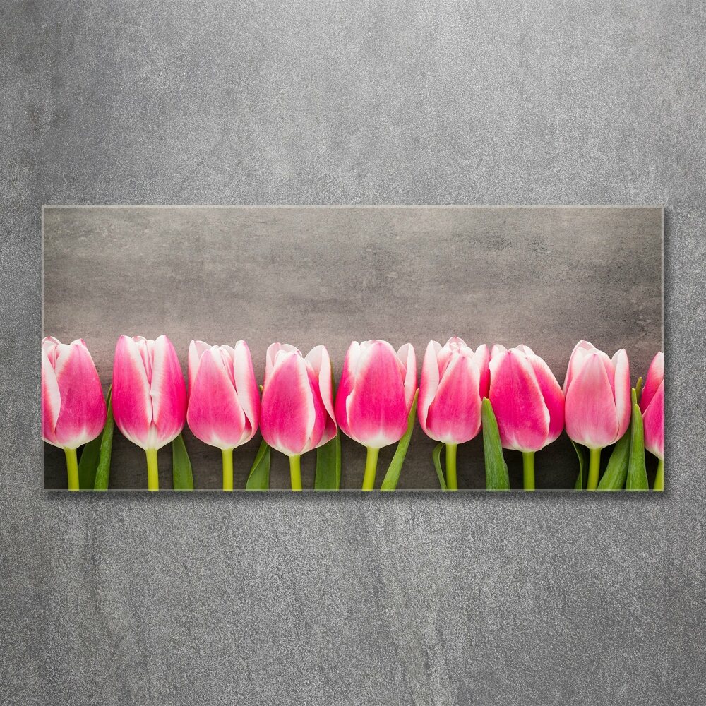 Print on acrylic Pink tulips