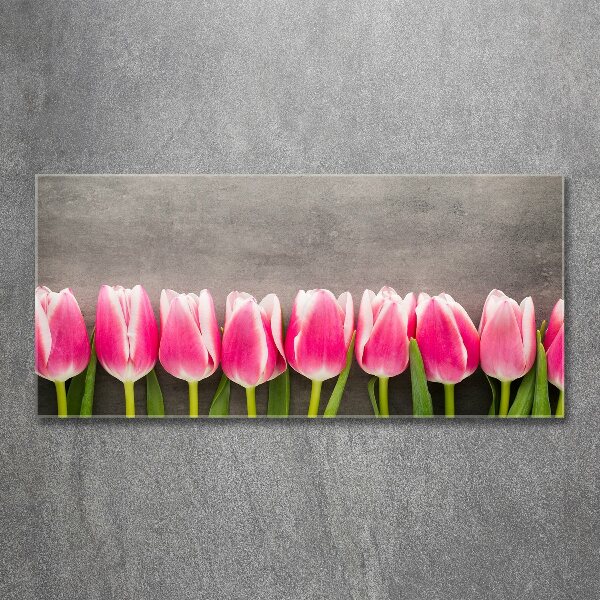 Print on acrylic Pink tulips