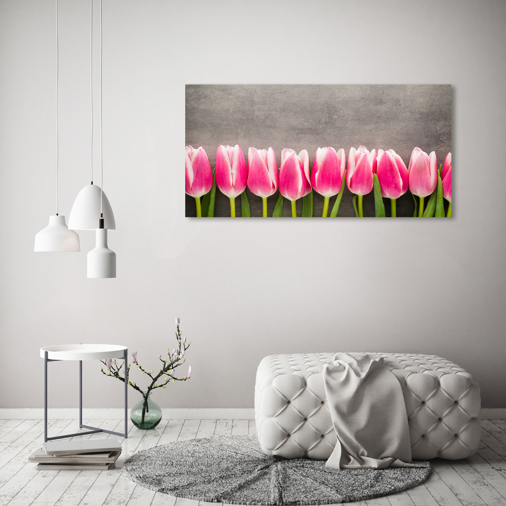 Print on acrylic Pink tulips