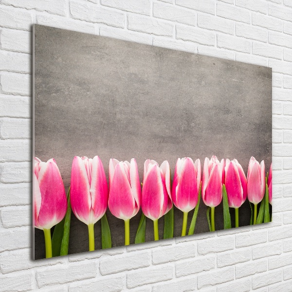 Print on acrylic Pink tulips