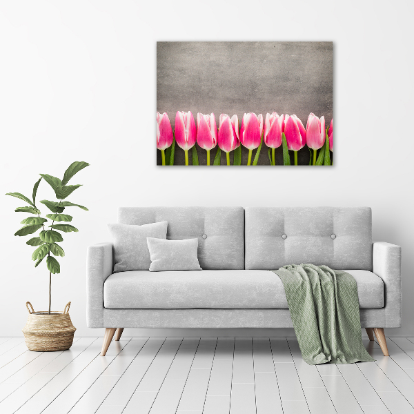 Print on acrylic Pink tulips